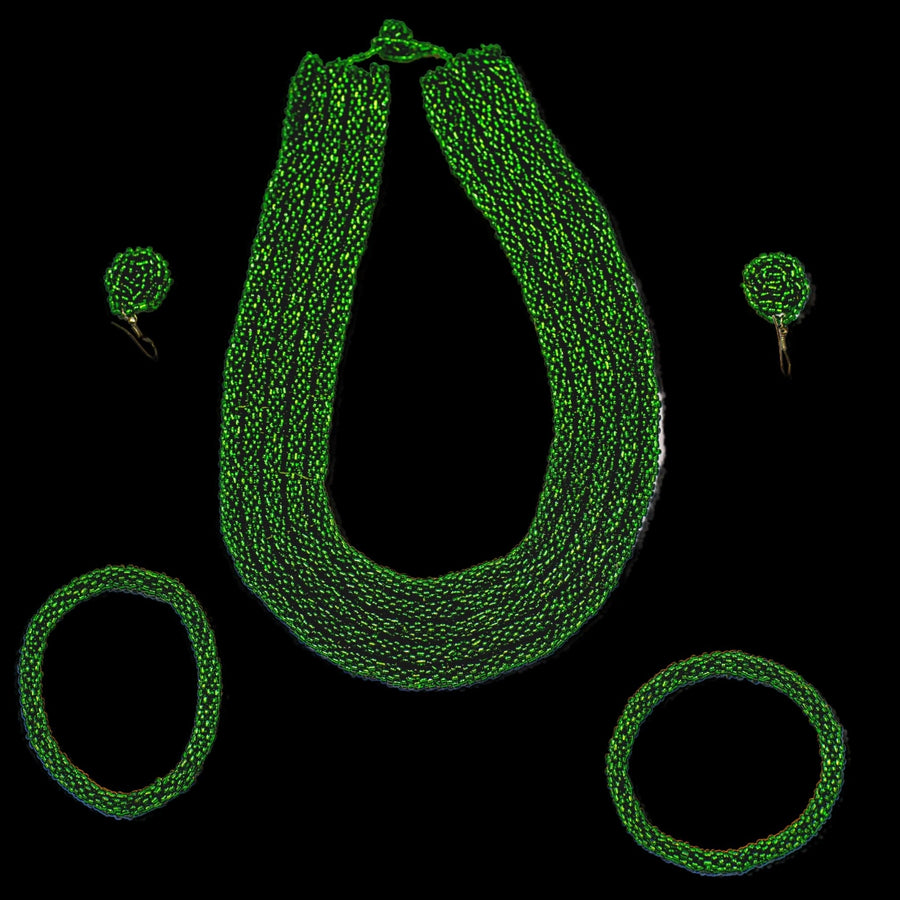 Rwandan Bead Jewelry Set.